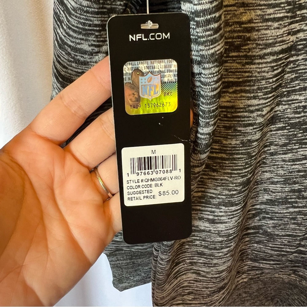 Las Vegas Raiders Hoodie - Gray Heathered Pullover (Size M) - Picture 6 of 7